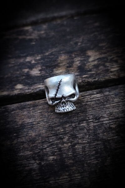 Ayarlanabilir Antik Gümüş Kaplama Yüzük, Kararmaz Erkek Yüzüğü