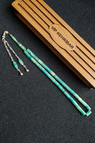 5,5x10 mm Kesme Ateşi Kehribar Tesbih İsme Özel Kişiselleştirilebilir Ahşap Kutulu Tespih