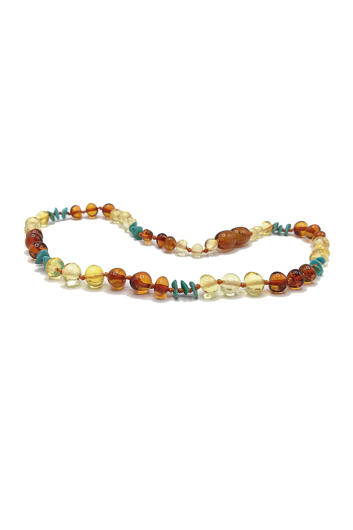 Yedek Klips Hediyeli Sertifikalı Kehribar Kolye Turkuaz Konyak Limon Bebek Diş Kolyesi 0-6 Yaş