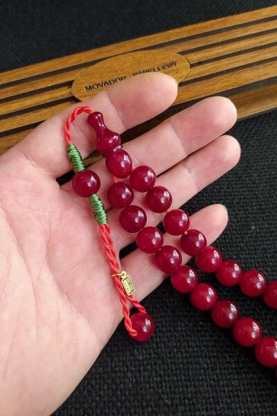 Koleksiyonluk 11 mm Helezon Damarlı Sıkma Kehribar Tesbih Osama Omari Usta İşçilikli Tespih