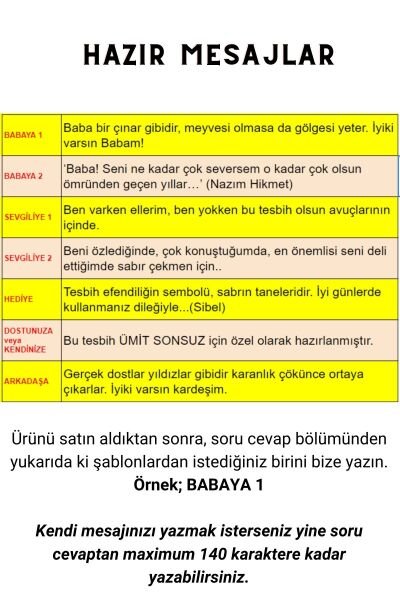 Sevgiliye Özel Mesajlı Fosilli Beyrut Kehribar Tesbih - İsme Özel 8x12 mm Beyzi Tespih-Ahşap Kutulu