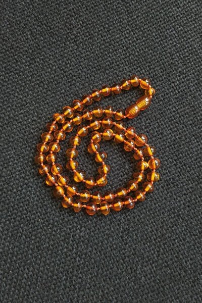 Konyak Sertifikalı Baltık Kehribar Yetişkin Kolye Anne Kolyesi Guatr Kolyesi 45 cm Sağlık Kolyesi