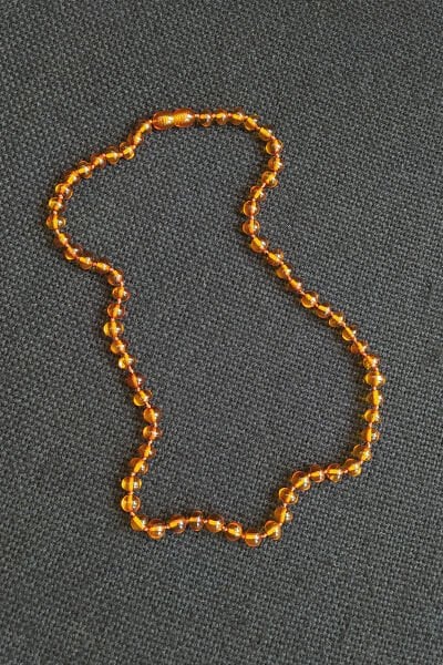 Konyak Sertifikalı Baltık Kehribar Yetişkin Kolye Anne Kolyesi Guatr Kolyesi 45 cm Sağlık Kolyesi