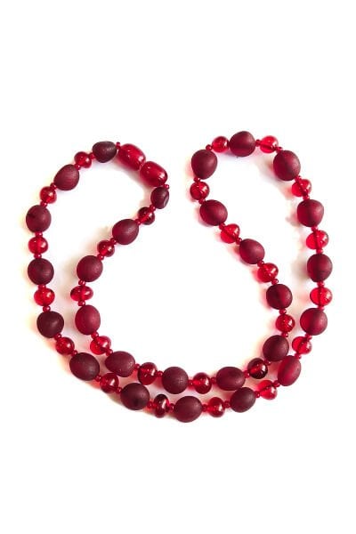 Kırmızı Sertifikalı Baltık Kehribar Yetişkin Kolye Anne Kolyesi Guatr Kolyesi 45 cm Sağlık Kolyesi