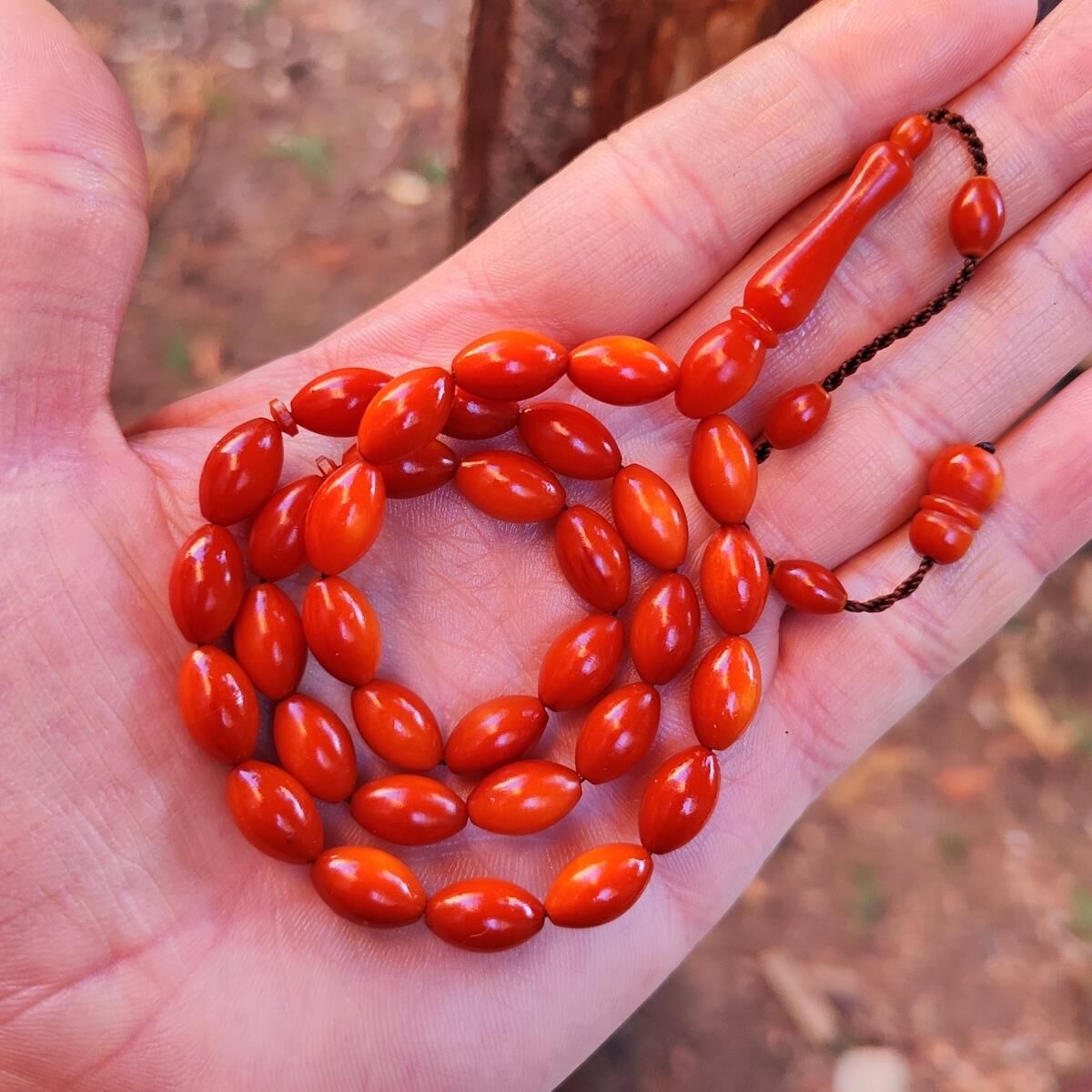 7X12 mm Mişmişi Alman Fiber Tesbih | Usta İşçilikli Tespih