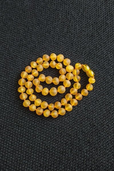 Mat Bal Sertifikalı Baltık Kehribar Yetişkin Kolye Anne Kolyesi Guatr Kolyesi 45 cm Sağlık Kolyesi