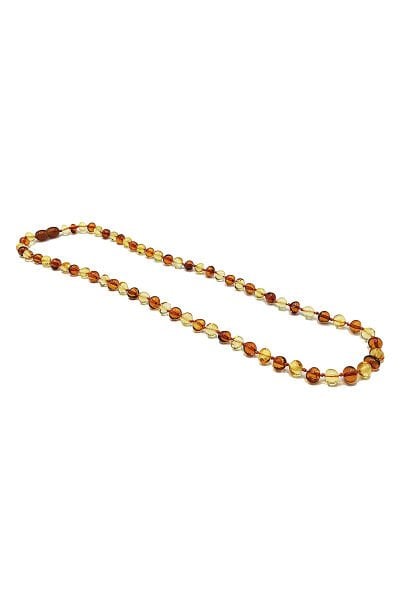 Bal Konyak Sertifikalı Kehribar Yetişkin Kolye Anne Kolyesi Guatr Kolyesi 45 cm Sağlık Kolyesi