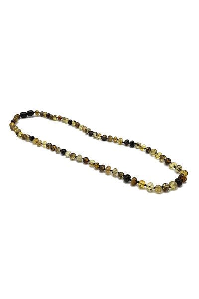 Fosilli Sertifikalı Baltık Kehribar Yetişkin Kolye Anne Kolyesi Guatr Kolyesi 45 cm Sağlık Kolyesi