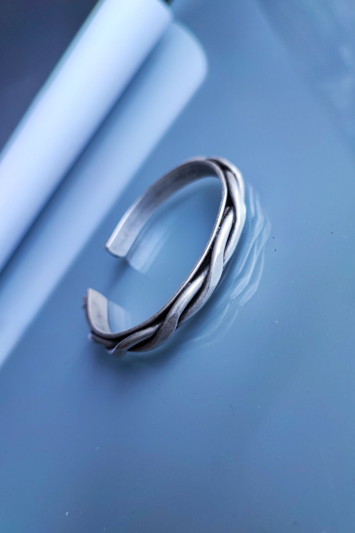 El Yapımı Ayarlanabilir Unisex Bakır Bileklik Antik Kaplama Kelepçe Bileklik Burgulu Bileklik