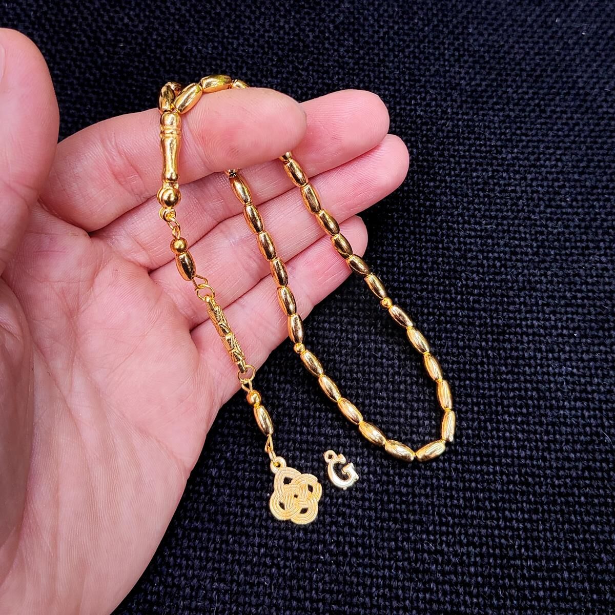 İsme Özel 4x9 mm Bilekboy Metal Tesbih - Alpaka Tesbih - Kişiye Özel Tespih