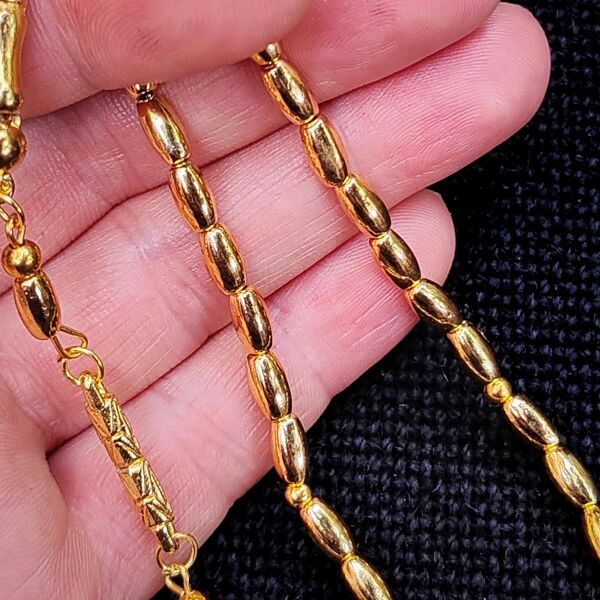 İsme Özel 4x9 mm Bilekboy Metal Tesbih - Alpaka Tesbih - Kişiye Özel Tespih