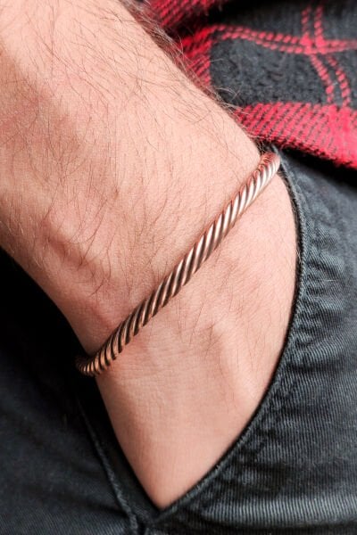 El Yapımı Ayarlanabilir Şifalı Saf Bakır Bileklik