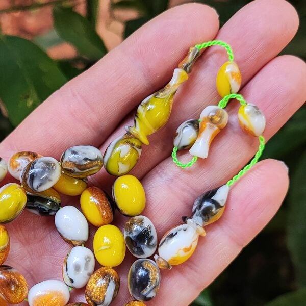 Ergin Baran Usta İşçilikli Sarı Siyah Arizona Katalin Tesbih