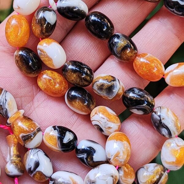 Ergin Baran Usta İşçilikli Turuncu Siyah Arizona Katalin Tesbih