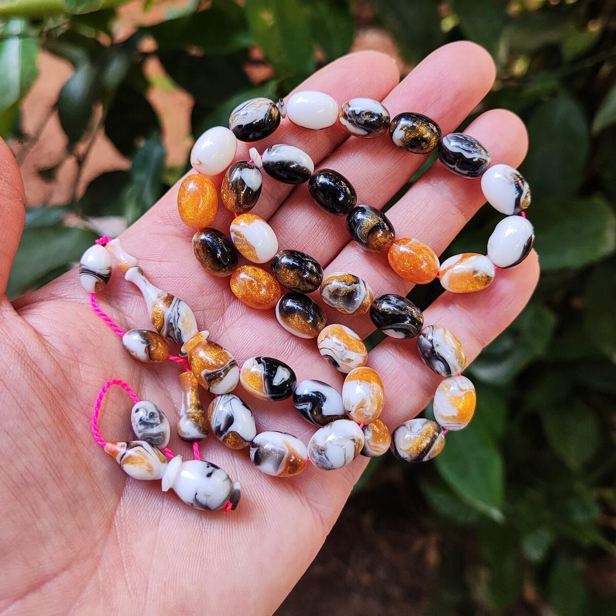 Ergin Baran Usta İşçilikli Turuncu Siyah Arizona Katalin Tesbih