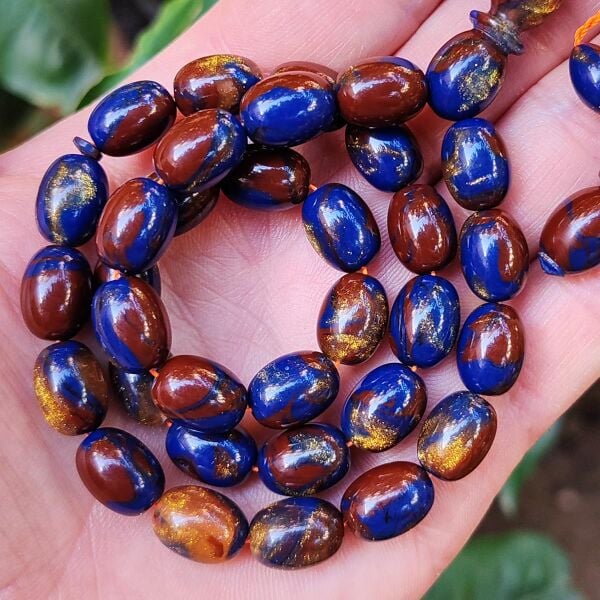 Ergin Baran Usta İşçilikli Mavi Kahve Arizona Katalin Tesbih