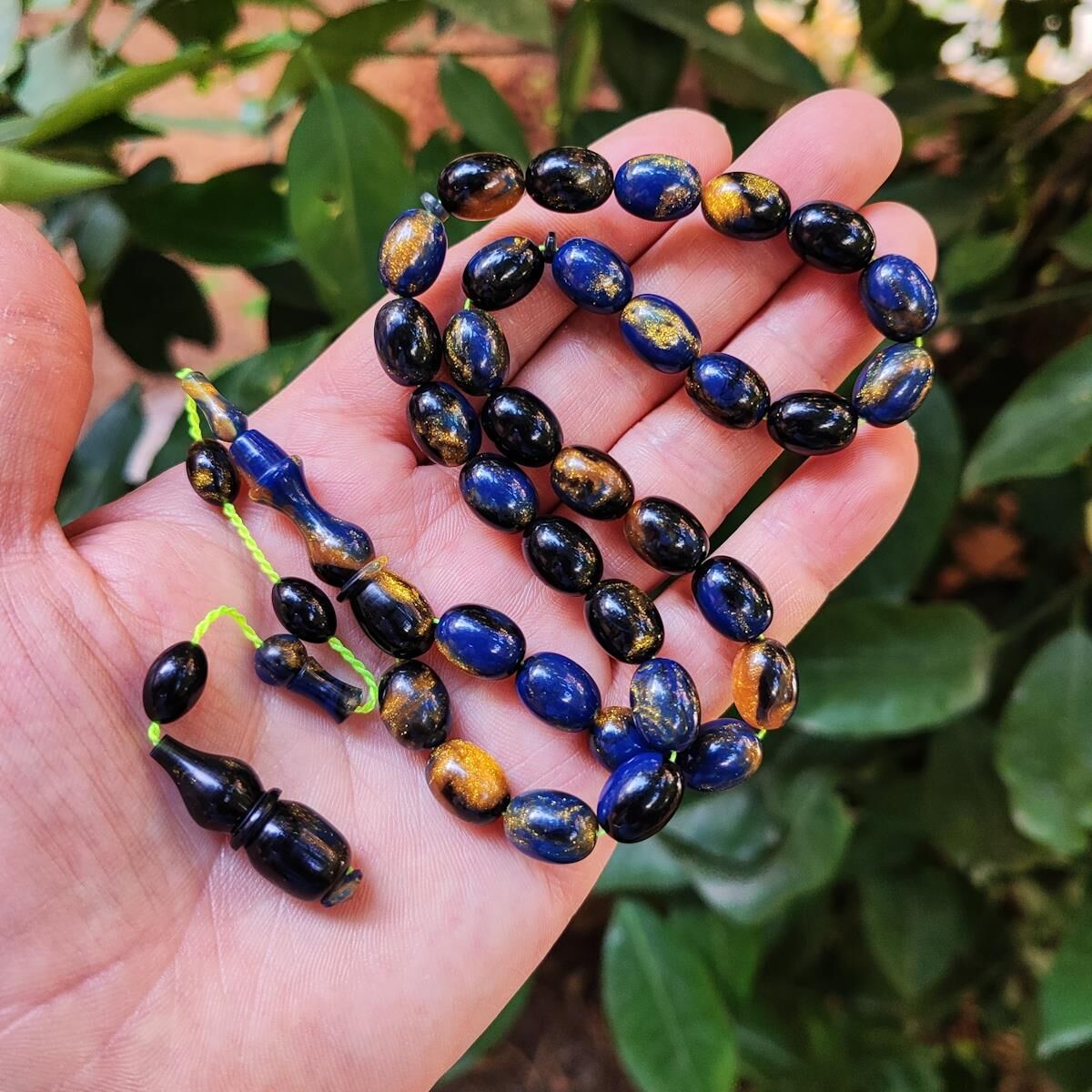 Ergin Baran Usta İşçilikli Mavi Turuncu Arizona Katalin Tesbih