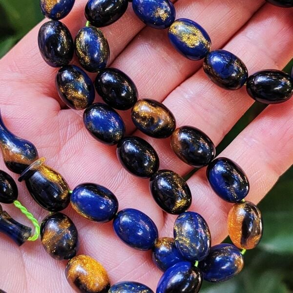 Ergin Baran Usta İşçilikli Mavi Turuncu Arizona Katalin Tesbih