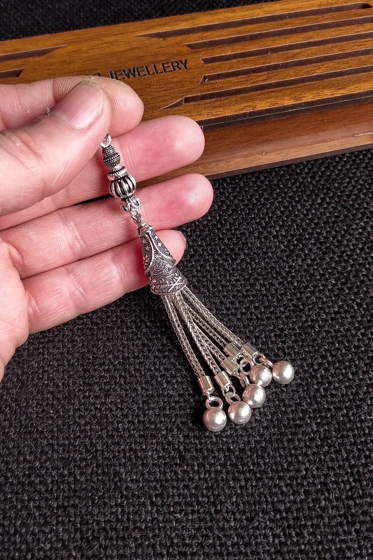 Orjinal Gümüş Kaplama Zırh Püskül