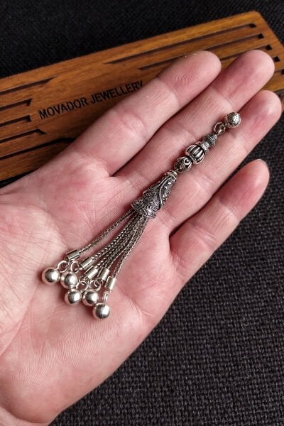 Orjinal Gümüş Kaplama Zırh Püskül