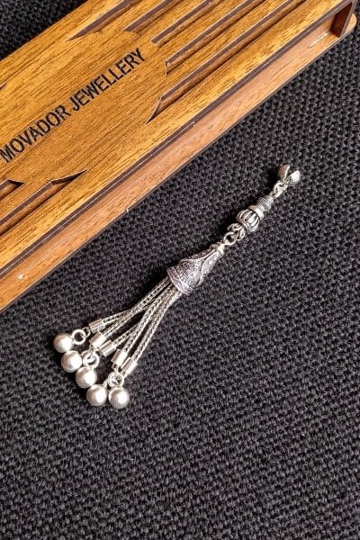 Orjinal Gümüş Kaplama Zırh Püskül