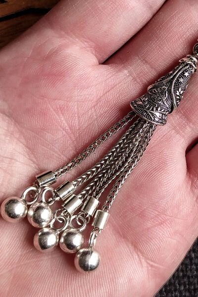 Orjinal Gümüş Kaplama Zırh Püskül