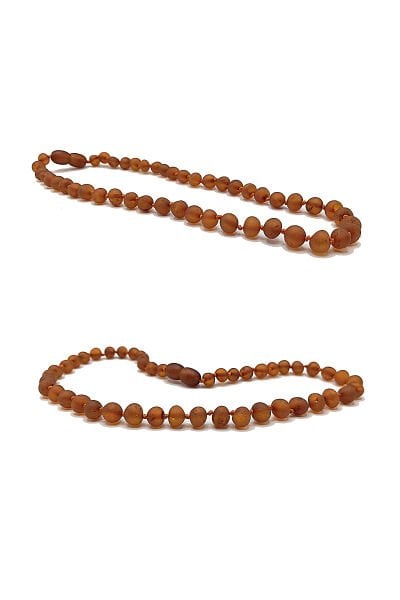 Sertifikalı Mat Saf Baltık Kehribar Bebek Diş Kolyesi Konyak Rengi Kız Erkek Çocuk Kehribar Kolye