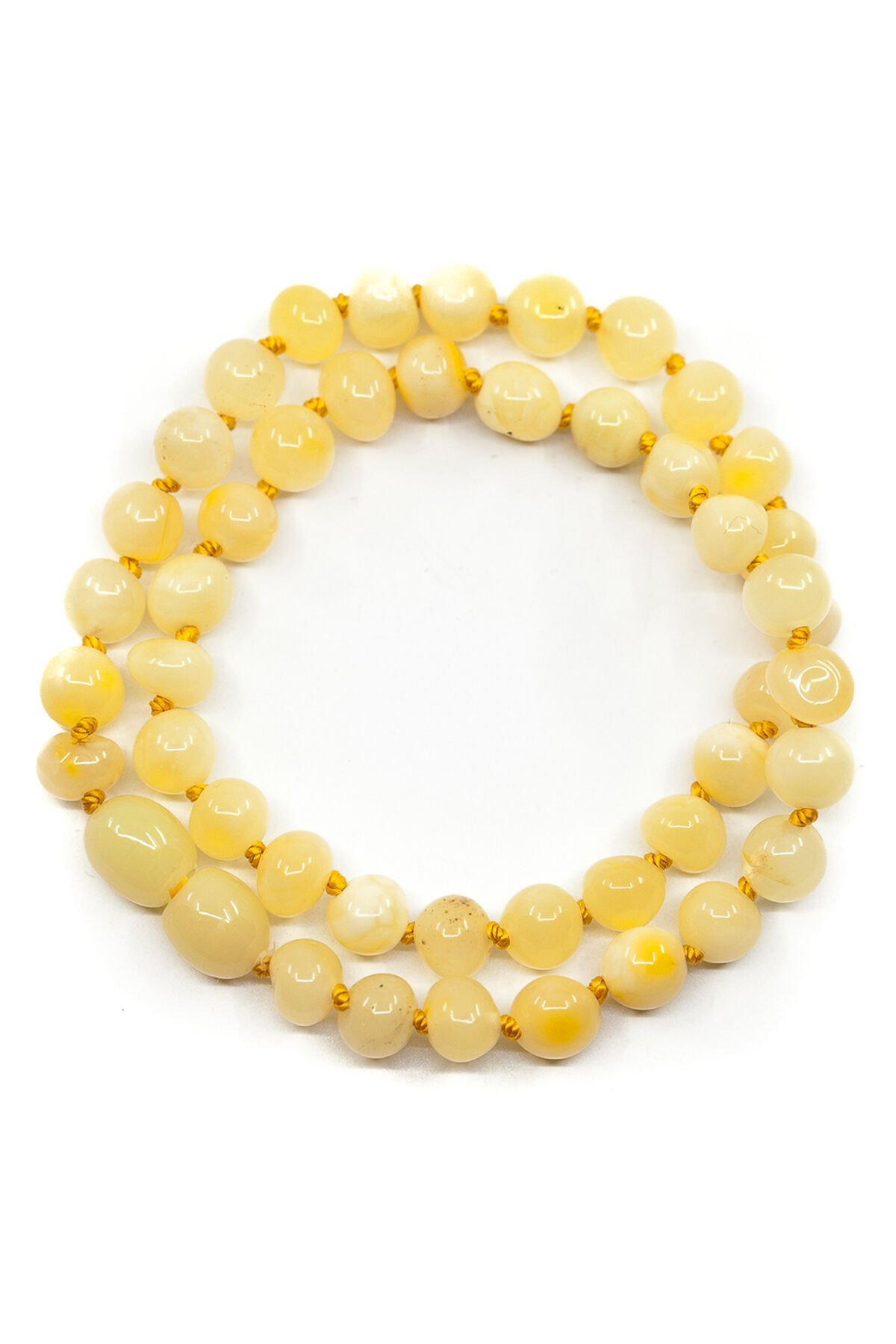 Sertifikalı Bandrollü Baltık Kehribar Bebek Diş Kolyesi Süt Rengi Kız Erkek Çocuk Kolyesi