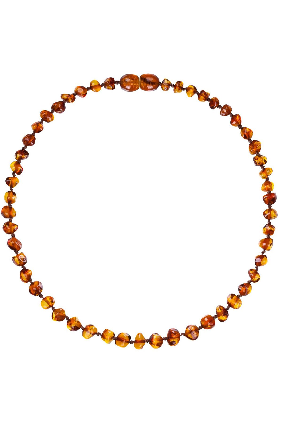 Sertifikalı Bandrollü Baltık Kehribar Bebek Diş Kolyesi Konyak Renk Kız Erkek Çocuk Kolyesi