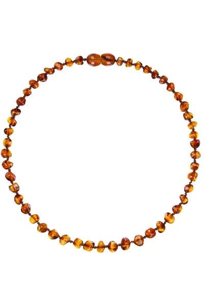 Sertifikalı Bandrollü Baltık Kehribar Bebek Diş Kolyesi Konyak Renk Kız Erkek Çocuk Kolyesi