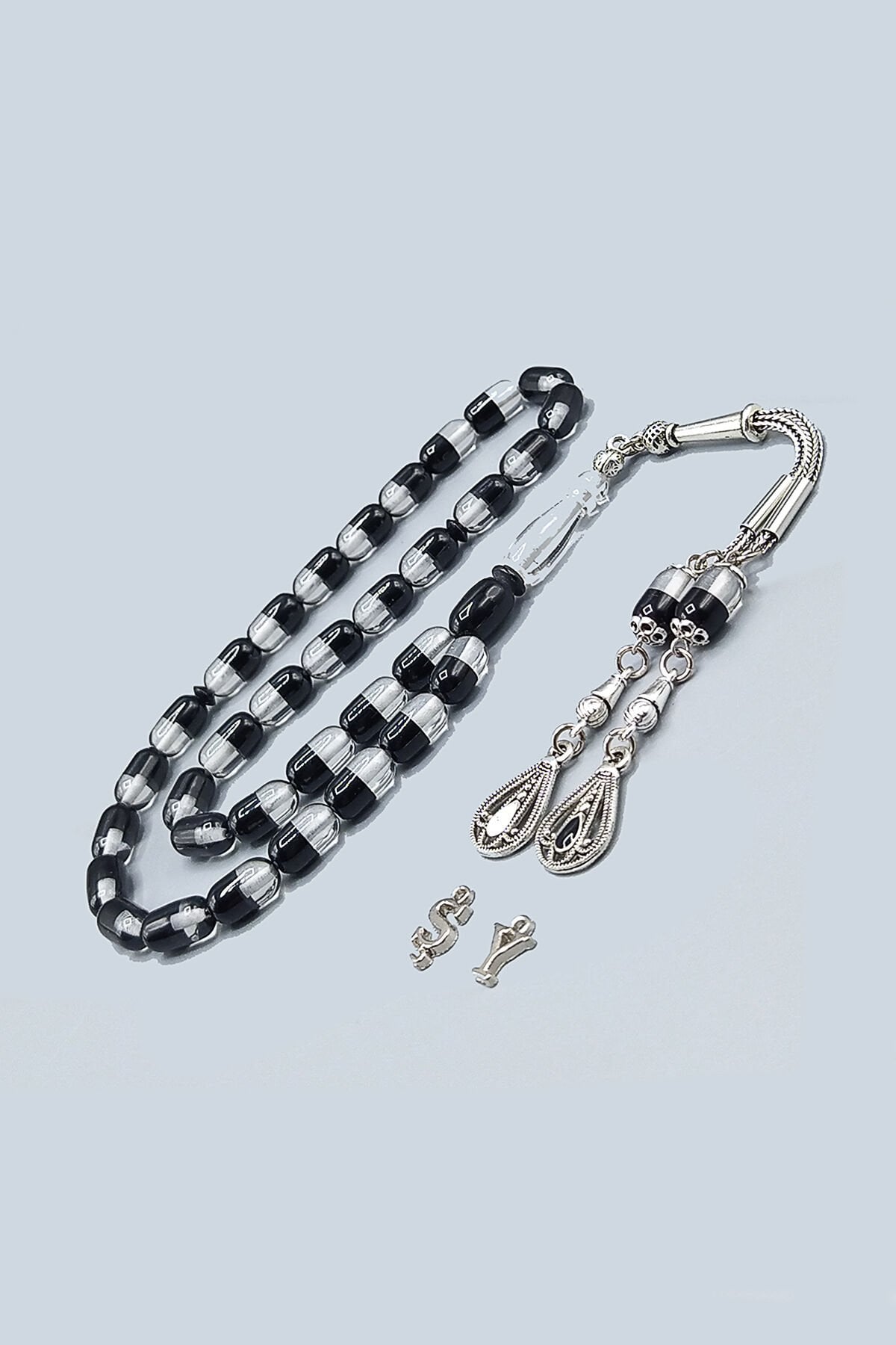 7*10 mm Uçak Camı Tesbih Sıkma Kehribar Tesbih Taraftar Tespih Kapsül Kesim Tesbih