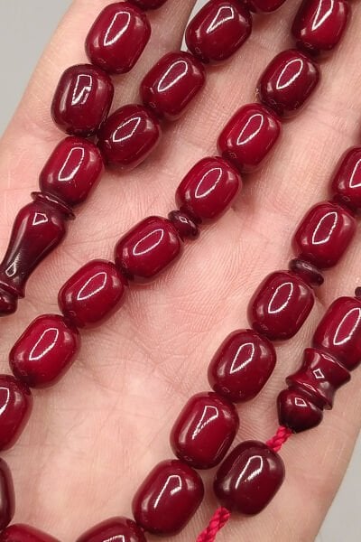 Ahmet Emin Usta İmzalı Yeni Döküm Çubuk Katalin Baga Tesbih 9*13 mm Sistemli Tespih