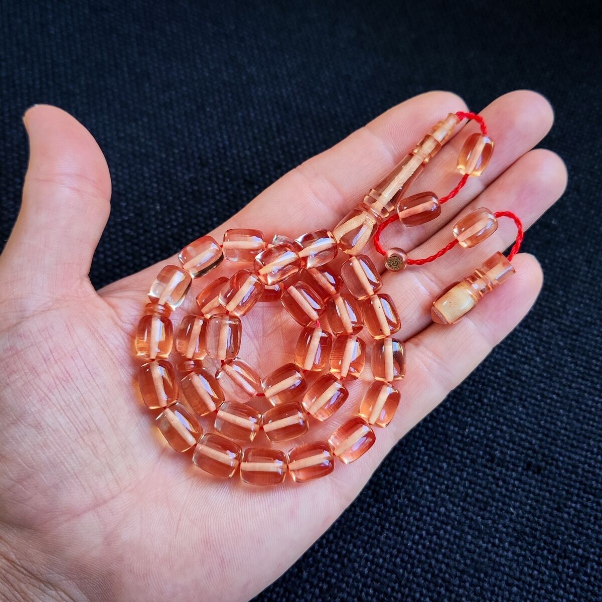 Su Rengi Kapsül Kesim Şeffaf Katalin Tesbih | Ebu Sırr