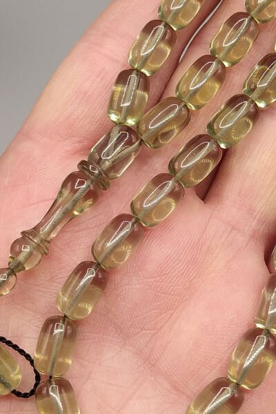 Ayhan Turan Usta İşçilikli Ateş Kehribar Tesbih 7*11 mm Kapsül Sistemli İmzalı Tespih