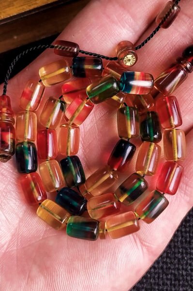 Koleksiyonluk Mesut Elma Colorist Tesbih 8x11 mm Usta İşçilikli Tespih