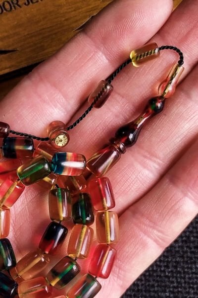 Koleksiyonluk Mesut Elma Colorist Tesbih 8x11 mm Usta İşçilikli Tespih