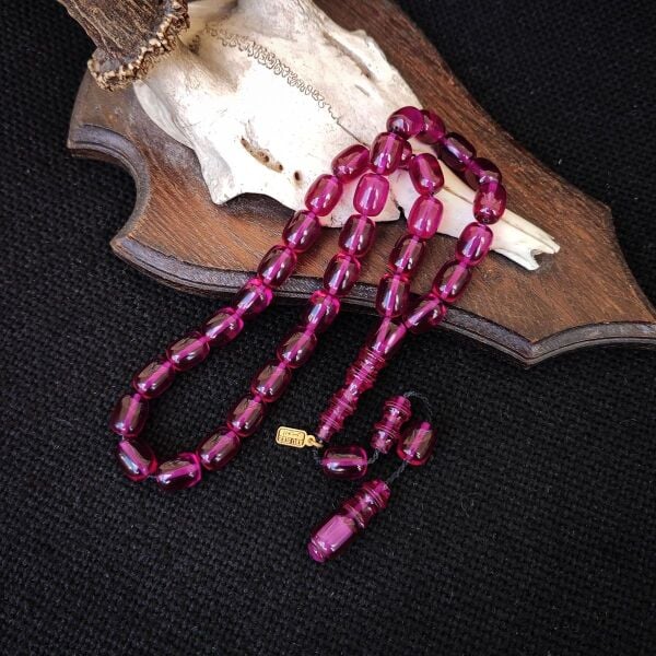 Eflatun Rengi Şeffaf Katalin Tesbih | Ebu Sırr