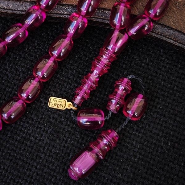 Eflatun Rengi Şeffaf Katalin Tesbih | Ebu Sırr