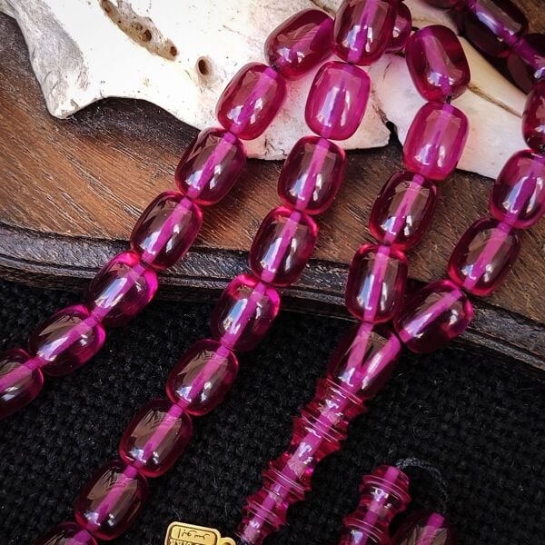 Eflatun Rengi Şeffaf Katalin Tesbih | Ebu Sırr