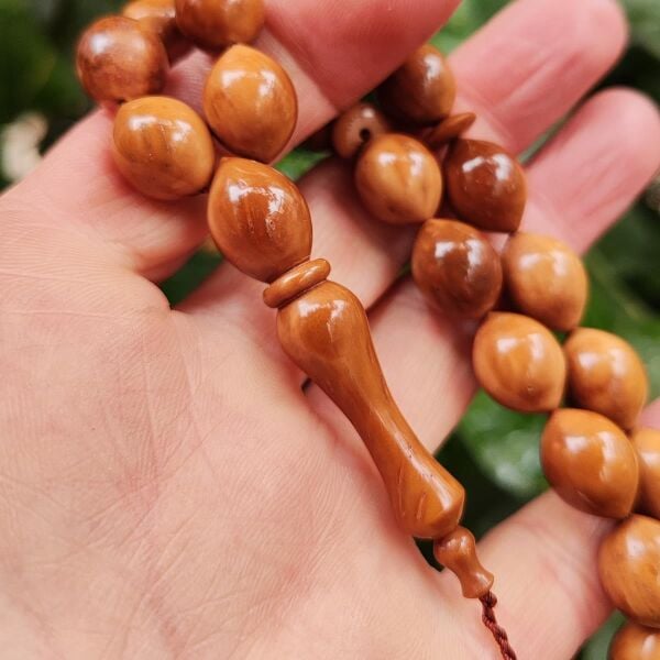 Abdullah Ceniklioğlu Usta İşçilikli Kuka Tesbih - 10x13 mm Beyzi