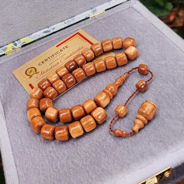 Abdullah Ceniklioğlu Usta İşçilikli Kuka Tesbih - 10,5x10 mm Fıçı Kesim