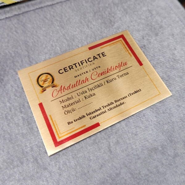 Abdullah Ceniklioğlu Usta İşçilikli Kuka Tesbih - 10,5x10 mm Fıçı Kesim