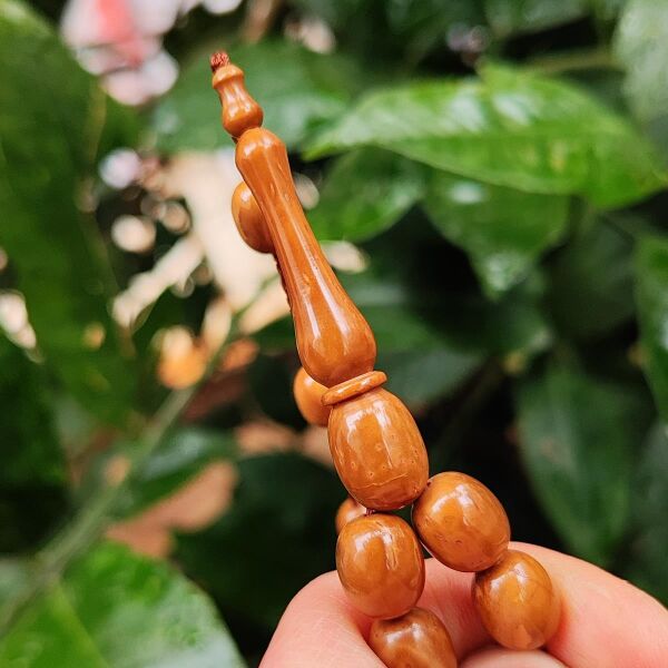 Abdullah Ceniklioğlu Usta İşçilikli Kuka Tesbih - 11,5x10 mm Küre Kesim