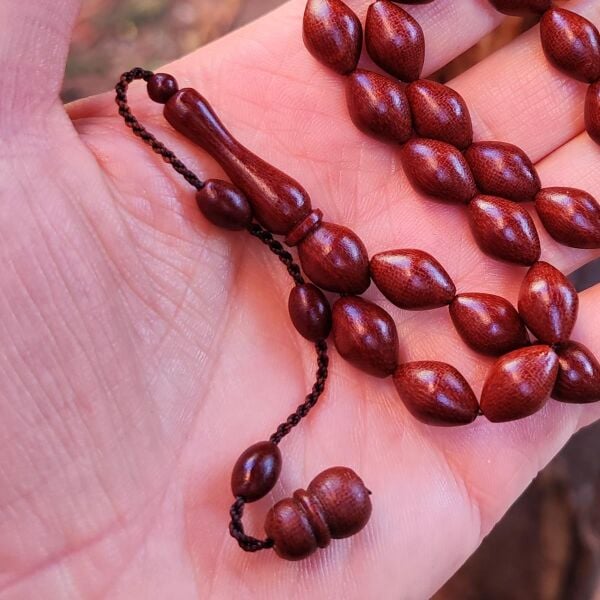 9x12 mm Kahverengi Alman Fiber Tesbih | Usta İşçilikli Tespih