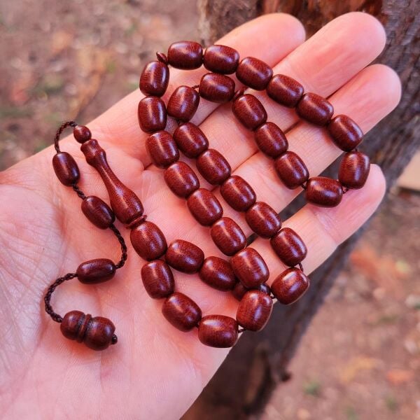 8x11 mm Kahverengi Alman Fiber Tesbih | Usta İşçilikli Tespih