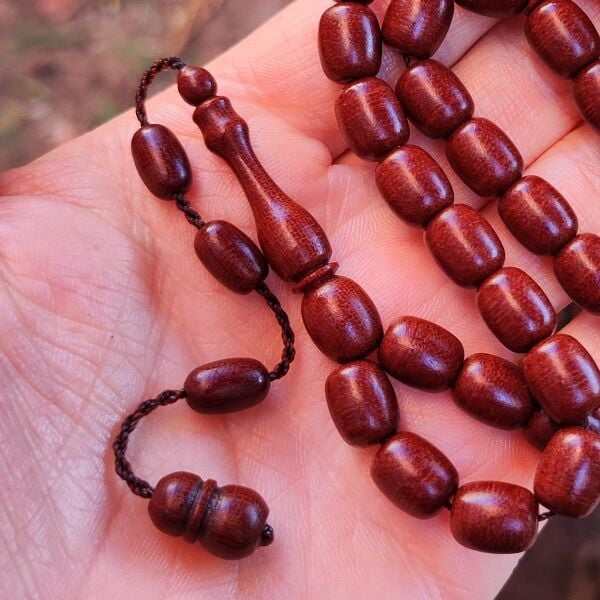 8x11 mm Kahverengi Alman Fiber Tesbih | Usta İşçilikli Tespih