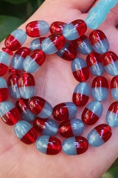 9x12 mm Pençe Model Bordo Mavi Taraftar Tesbih - Pleksi Glass Uçak Camı Tesbih