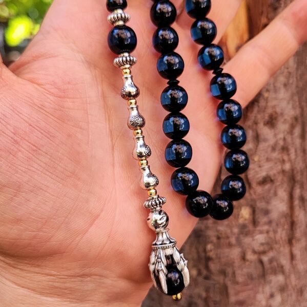 10 mm Pençe Model Mavi Sürmeli Tesbih