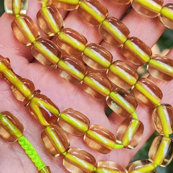 9x11 mm Şeffaf Delim Sarı Katalin Tesbih - Ergin Baran Necef