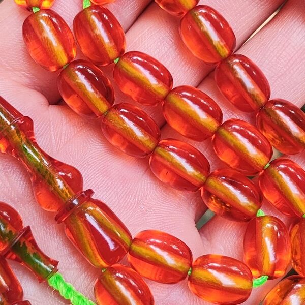 9x11 mm Şeffaf Delim Bal Rengi Katalin Tesbih - Ergin Baran Necef